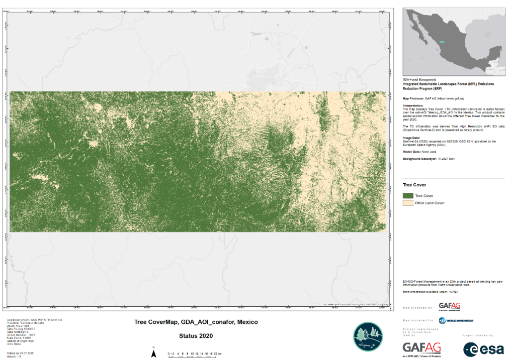 Durango Tree Cover Map, 2020